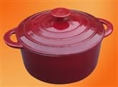 26cm enameled red wine cast iron casserole pot